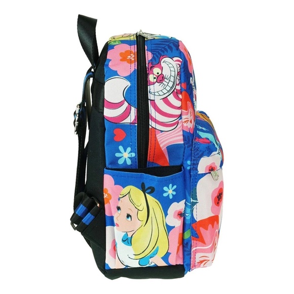 Disney's Alice in Wonderland Talking Flowers Canvas Print Nylon Mini Backpack - Picture 5 of 6